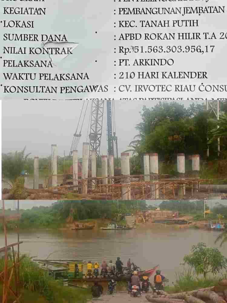 Diduga Lalai Terapkan K3 Dan Lemah nya Safety Perlindungan Di Kawasan Kerja Pekerja Proyek Jembatan di Rohil Tewas Tertimpa Besi