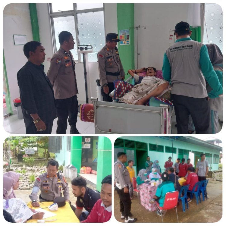 Kapolsek Reteh dan Jajaran Melakukan Pemeriksaan Kesehatan untuk Mensukseskan Pemilu 2024