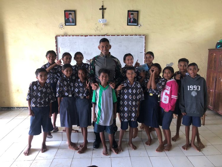 Mengutamakan Pendidikan di Daerah Perbatasan: Meskipun Cuaca Ekstrim, Dan SSK II Tetap Berkomitmen untuk Mencerahkan Generasi Muda