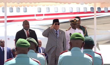 Menhan Prabowo Subianto Temui PM James Marape dalam Kunjungan ke Papua Nugini