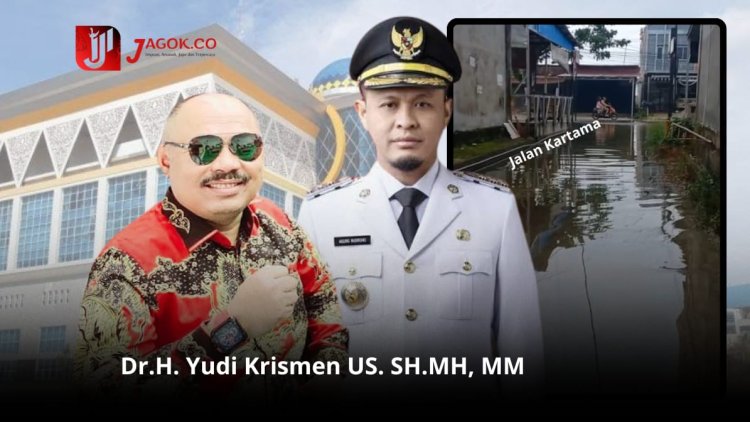 Tanpa Hujan, Genangan Air Selalu Muncul di Depan Kantor Empat Media di Jalan Kartama Pekanbaru