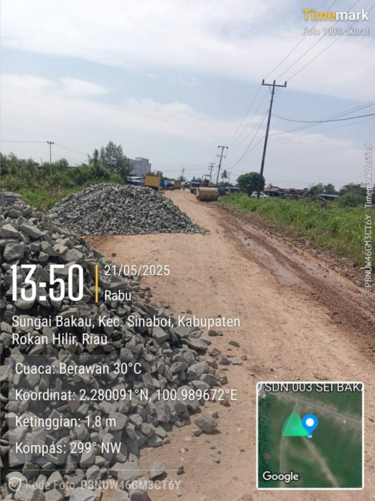 Jalan Rusak di Sinaboi Akhirnya Diperbaiki