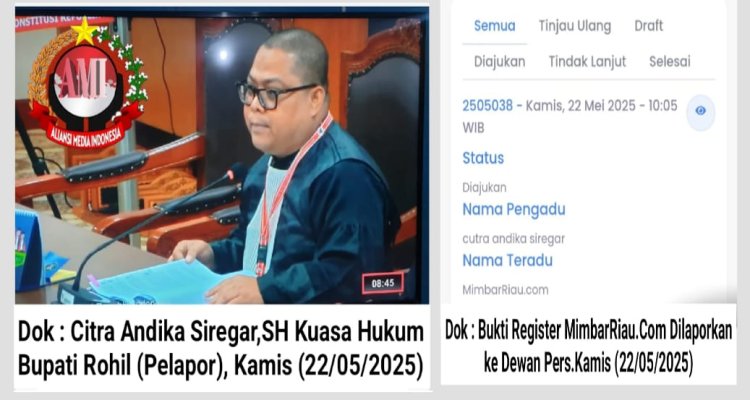Berita Bupati Rohil Diadukan, Ini Sebabnya