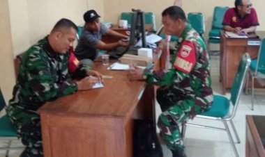 Babinsa Sragen Lakukan Pendataan Tenaga Kesehatan Desa