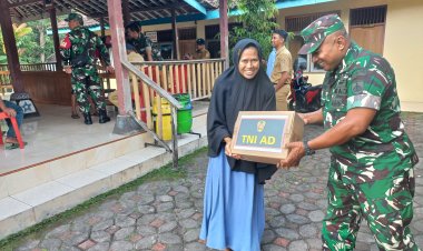 TNI AD Salurkan 450 Sembako untuk Warga Miskin di Boyolali