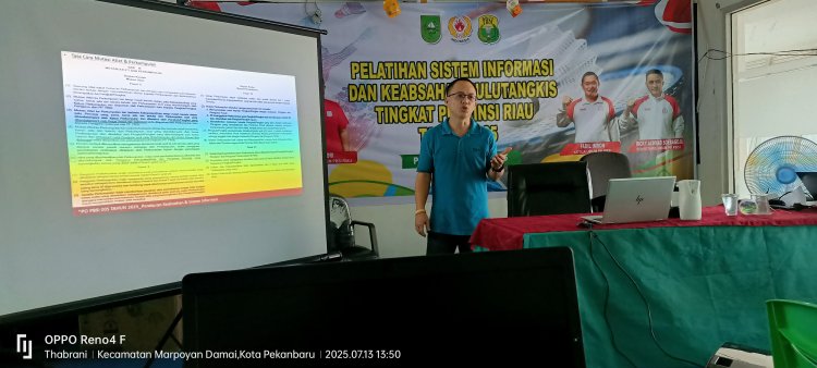 PBSI Riau Gelar Pelatihan SI dan Keabsahan Atlet se-Provinsi