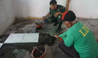 TMMD Kodim 0735 Surakarta Fokus Rehab RTLH, Keramik Dipasang