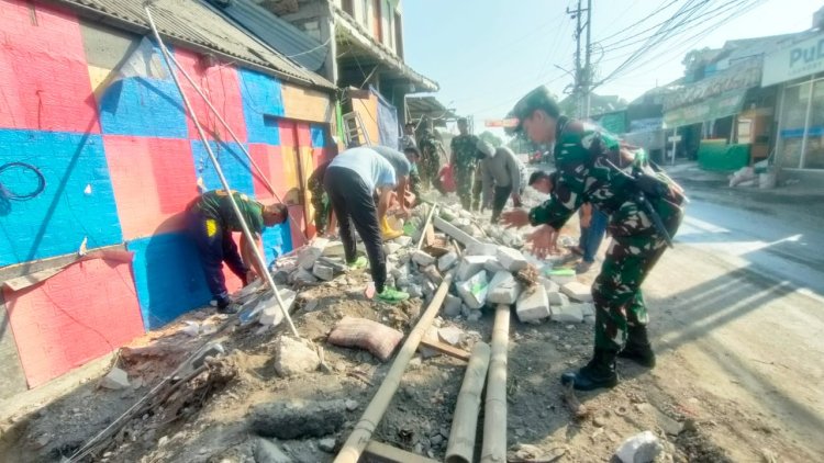 TMMD Kodim Surakarta Kebut Perbaikan Saluran Air 586 Meter