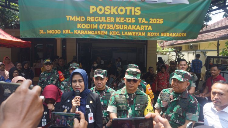 Tim Wasev TNI Tinjau TMMD Kodim 0735 Surakarta