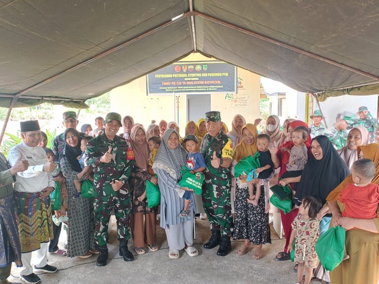 Tim Wasev Mabes TNI Tinjau TMMD ke-125 Kodim 0321/Rohil di Kecamatan Pekaitan