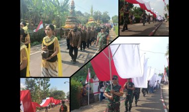 Kirab Bendera Merah Putih 200 Meter Meriahkan Merti Desa Pojok Boyolali