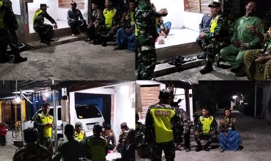 Koramil 15/Andong Gelar Patroli Malam Jaga Kamtibmas Boyolali