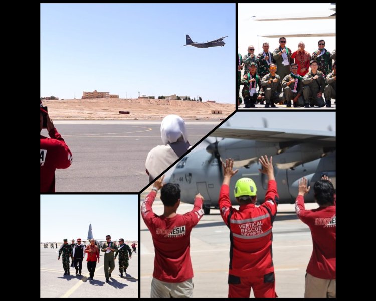 Satgas Garuda Merah Putih II TNI Bertolak ke Mesir Bawa Bantuan Gaza