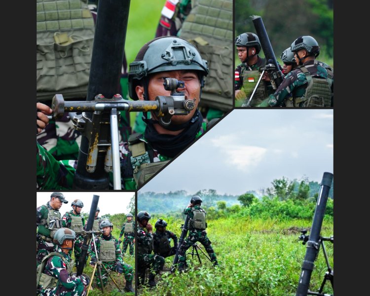 TNI Latihan Tembak Mortir 60 LR Jelang Super Garuda Shield 2025