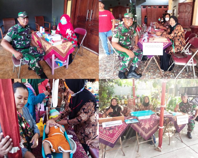 Babinsa Teras Dukung Posyandu, Cegah Stunting di Boyolali