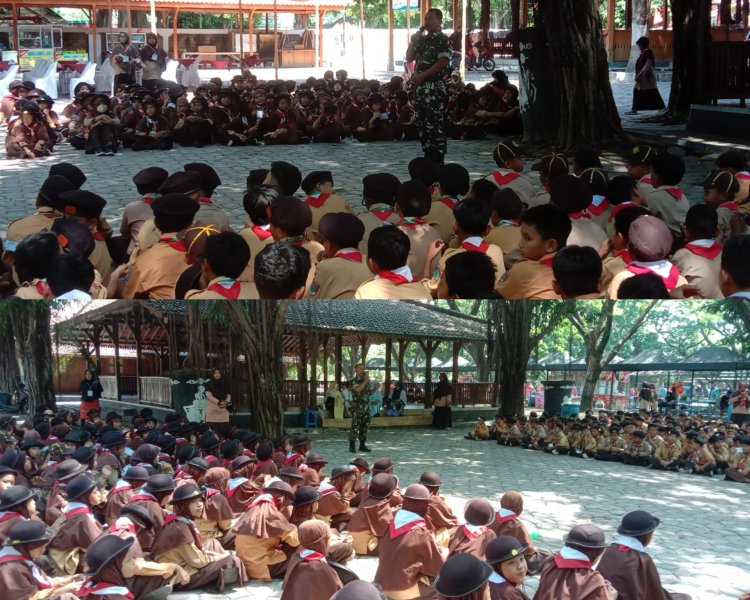 Koramil Karangmalang Tanamkan Bhinneka Tunggal Ika di SD Az Zahra Sragen