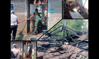 Babinsa dan Damkar Padamkan Kebakaran Rumah di Sambi Boyolali, Bukti Sinergi TNI dan Warga