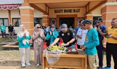 Warga Sentajo Raya Meriahkan HUT Kuansing ke-26 dengan Senam Massal dan Pembagian Bibit Buah