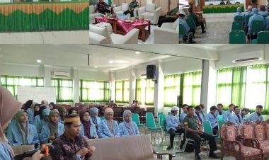 Danramil 03/Serengan Bekali Mahasiswa IIM Surakarta Kepemimpinan dan Manajemen Organisasi