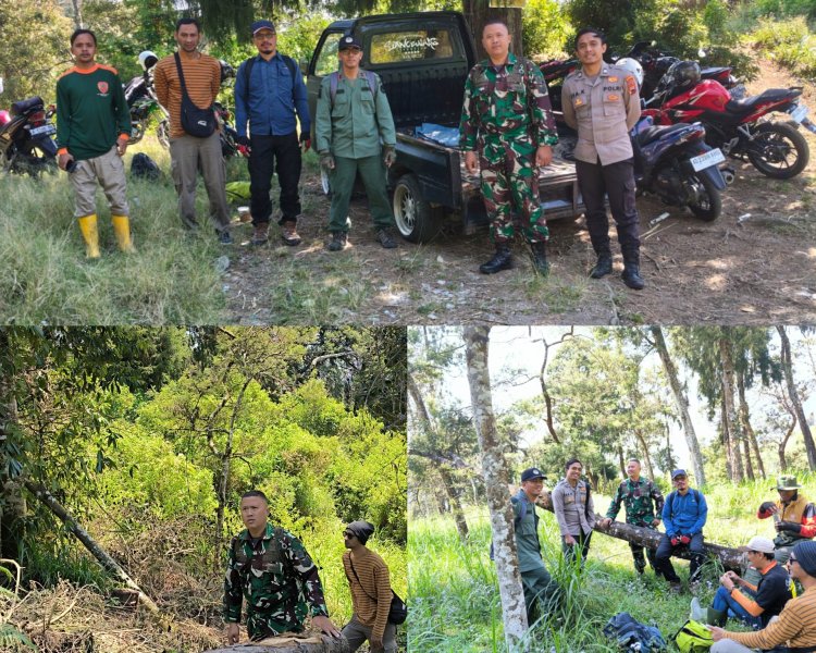 Patroli Gabungan TNI-Polri dan TNGM di Lereng Merapi Cegah Karhutla Boyolali