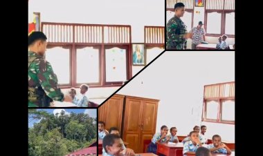 Pos Konja Yonif 763/SBA Beri Edukasi dan Motivasi di SD YPPK Maan