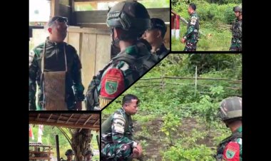 Dansatgas Yonif 763/SBA Tingkatkan Moril dan Tinjau Pos Subin