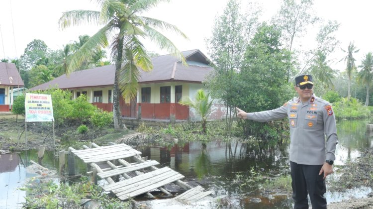 Wakapolda Riau Tinjau Rencana Jembatan SDN 18 Semulut