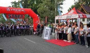 Ribuan Peserta Fun Bike, Wako Agung Targetkan Pekanbaru Jadi Kota Sport Tourism