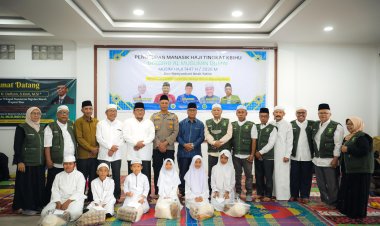 Wawako Dumai Tutup Manasik Haji KBIHU Al-Muslimin, Santuni 55 Anak Yatim