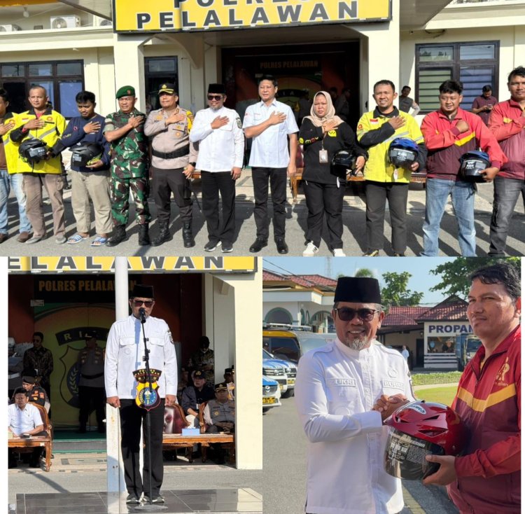 Bupati Zukri Pimpin Gelar Pasukan Operasi Ketupat Lancang Kuning 2026 di Pelalawan