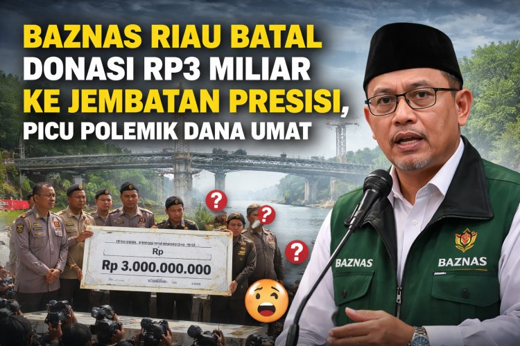 Baznas Riau Batal Donasi Rp3 Miliar ke Jembatan Presisi, Picu Polemik Dana Umat