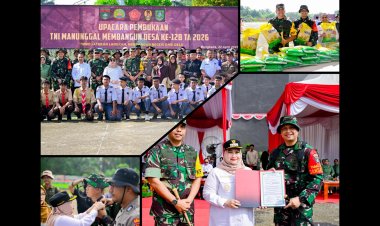 Bupati Kasmarni Buka TMMD ke-128 di Pinggir, Percepat Pembangunan Desa Bengkalis