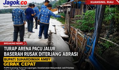 Keselamatan Pengunjung Jadi Prioritas, Bupati Suhardiman Amby Instruksikan Perbaikan Turap Arena Pacu Jalur Baserah