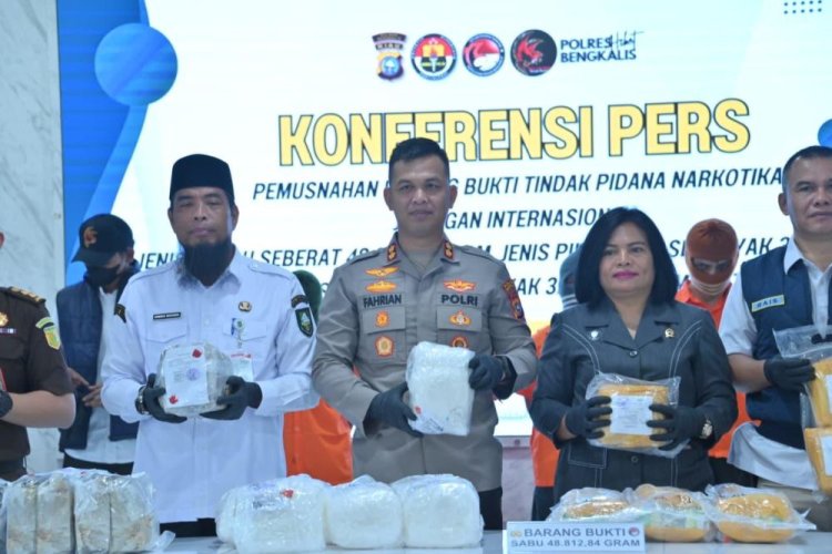 Polres Bengkalis Ungkap 84 Kasus Narkoba, 135 Tersangka Diamankan April 2026