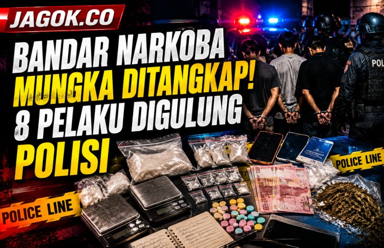 Bandar Narkoba Mungka Ditangkap, 8 Pelaku Digulung Polisi