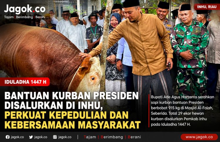 Bantuan Kurban Presiden dan Pemkab Inhu Capai 29 Ekor pada Iduladha 1447 H