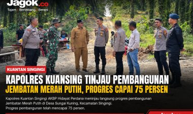 Jembatan Merah Putih Sungai Kuning Hampir Rampung, Kapolres Turun Langsung