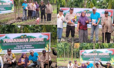 Dukung Swasembada Pangan Nasional, Bhabinkamtibmas Desa Bandul Tanam Jagung Pipil