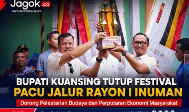 Bupati Kuansing Tutup Pacu Jalur Inuman, Dorong Budaya dan Ekonomi Warga