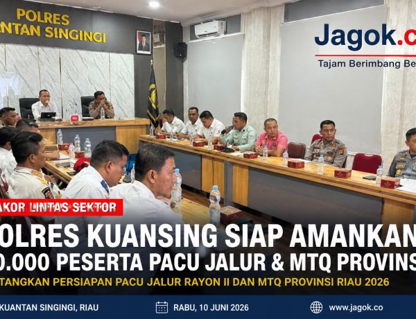 Jelang Pacu Jalur dan MTQ Riau 2026, Polres Kuansing Gelar Rakor