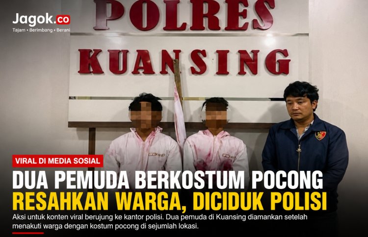 Viral Pocong Resahkan Warga, Dua Pemuda Kuansing Diamankan Polisi