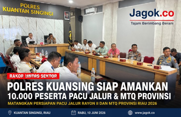 Jelang Pacu Jalur dan MTQ Riau 2026, Polres Kuansing Gelar Rakor