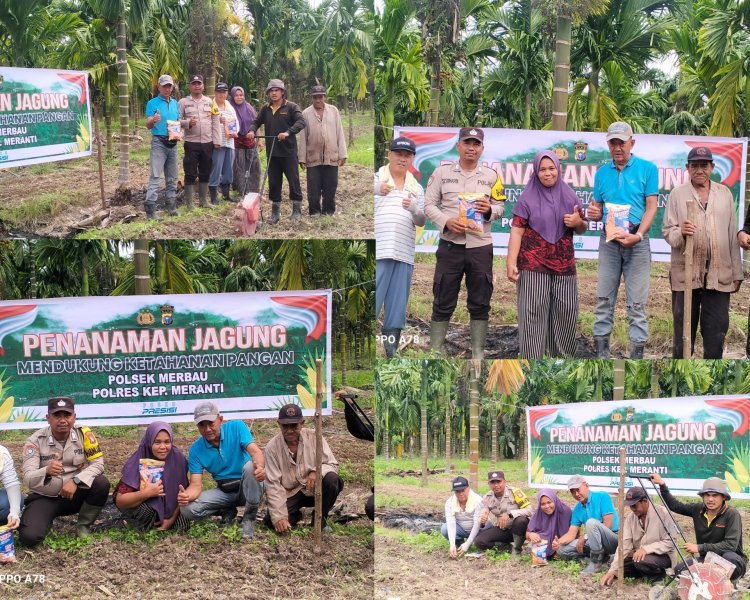Dukung Swasembada Pangan Nasional, Bhabinkamtibmas Desa Bandul Tanam Jagung Pipil