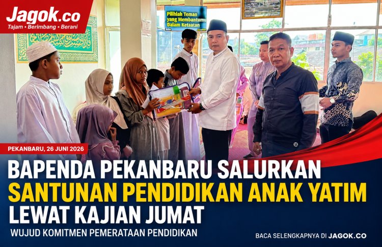 Bapenda Pekanbaru Salurkan Santunan Pendidikan Anak Yatim Lewat Kajian Jumat
