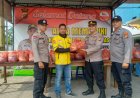 Jumat Berbagi, Polsek Pangkalan Kerinci Salurkan Sembako kepada Mitra Driver Ojol