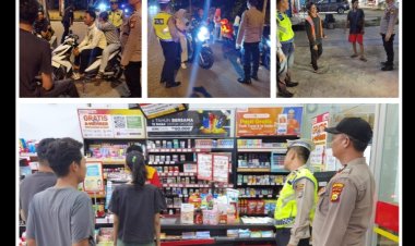 Polsek Pangkalan Kerinci Patroli KRYD Di Sejumlah Titik Rawan Kejahatan