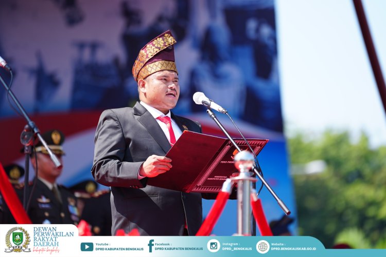 Ketua DPRD Bengkalis Bacakan Proklamasi HUT ke-81 RI